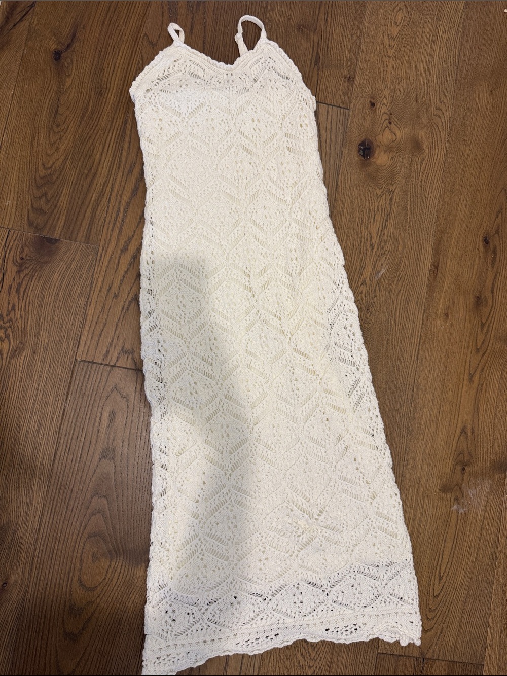 White Crochet Maxi dress - Women